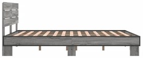 Giroletto grigio sonoma 135x190 cm in legno multistrato metallo