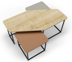 Set di 3 tavolini 60x111,5 cm Zoya - Marckeric