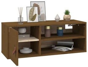 Pensili 2 pz marrone miele 80x30x30cm in legno massello di pino