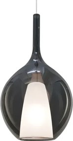 Kalique lampadario sospeso 1 luce attacco e27 doppio vetro satinato...