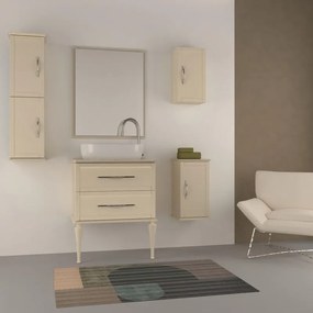 Mobile da bagno Tiffany L74 x P47,6 x H55 cm 2 cassetti, bianco cotone