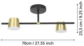 Eglo 39983 - Lampadario a plafone LED ALTAMIRA 2xGU10/4,6W/230V 3000K oro
