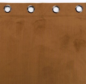 Tenda in velluto a coste marrone 140x260 cm Casual - douceur d'intérieur