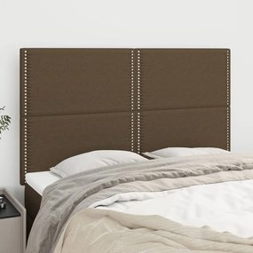 Testiere 4 Pz Marrone Scuro 72x5x78/88 Cm İn Tessuto /