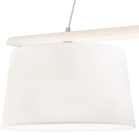 Lampadario sospeso con cavo AIDA 2xE27/60W/230V diam. 35 cm rovere/bianco