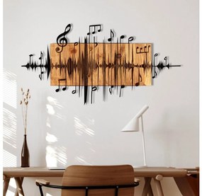 Decorazione da muro 90x47 cm appunti legno/metallo