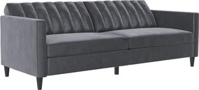 Divano grigio in velluto 207 cm Celine - Støraa