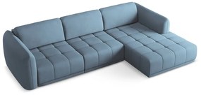 Divano angolare azzurro (con penisola a destra) Hoku – Makamii