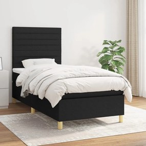 Giroletto A Molle Con Materasso Nero 80x200 Cm İntessuto /