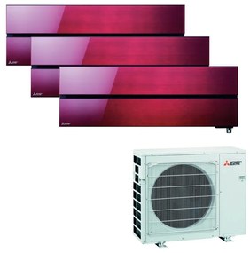 Condizionatore a muro multisplit MITSUBISHI ELECTRIC LN 9 + 9 + 12 23000 BTU classe raffreddamento A++, rosso