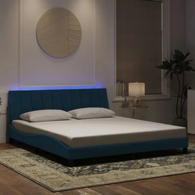 Giroletto con luci led blu 180x200 cm in velluto
