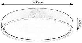 Rabalux 71289 - Plafoniera LED DEWSON LED/37W/230V