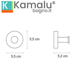 Kamalu - appendiabiti bagno in acciaio inox finitura nera opaca | mira-n