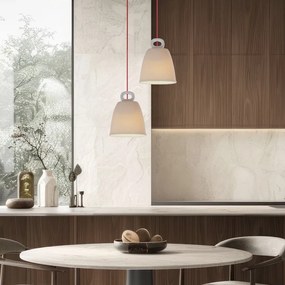 Lampadario bianco con paralume in ceramica Sewilla – Candellux Lighting