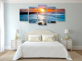 Quadri 5 pezzi – Tramonto romantico