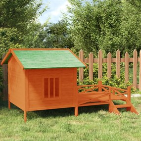 Cuccia Per Cani Marrone 159x120x88,5 Cm Legno Massello Di Pino /