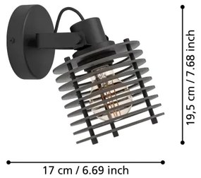 Eglo 900739 - Faretto da parete SEGOVIA 1xE27/40W/230V