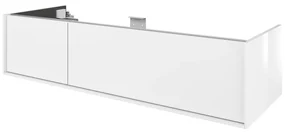 Mobile da bagno sotto lavabo SENSEA Neo Frame bianco laccato lucido L 135 x H 32 x P 48 cm 2 cassetti, lavabo non incluso