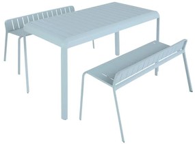 Set tavolo e sedie Idaho NATERIAL in alluminio blu per 2 persone