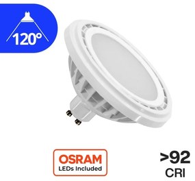 Lampada LED AR111 15W, angolo 120°, CRI92, No-Flickering - OSRAM LED Colore Bianco Caldo 3.000K