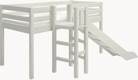 Letto alto per bambini in legno di pino con scivolo Classic