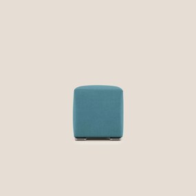 Cube pouf in tessuto morbido impermeabile T02 azzurro