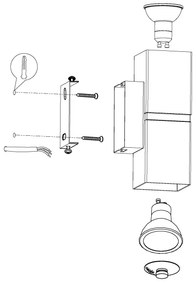 Eglo 95377 - Applique a LED PASSA 2xGU10-LED/4W/230V