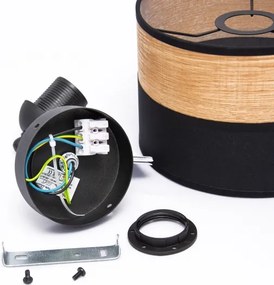 Lampada da parete ALBA 1xE27/15W/230V nero/marrone