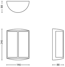 Philips 16464/93/16 - Applique a LED da esterno STOCK 1xLED/6W IP44