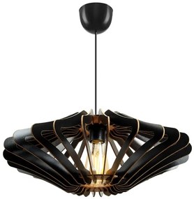 Lampadario a sospensione con filo 1xE27/60W/230V nero diametro 47 cm