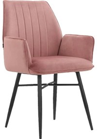 Set di sedie da pranzo rosa chiaro in imbottito 2 pz Anzo – Støraa