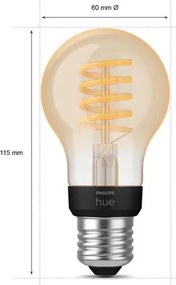 Lampadina LED Dimmerabile Philips Hue WHITE AMBIANCE A60 E27/7W/230V 2200-4500K