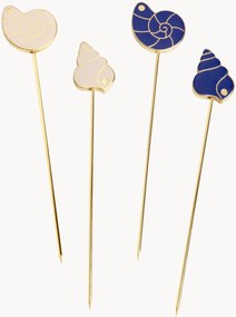 Set di 4 bastoncini per cocktail con conchiglia di perla