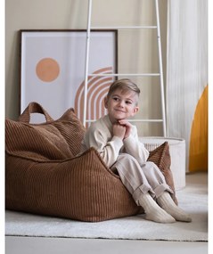 Pouf a sacco per bambini marrone con rivestimento in velluto a coste Chair – Wigiwama