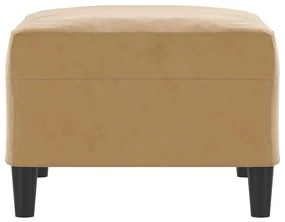 Poggiapiedi marrone 70x55x41 cm in velluto
