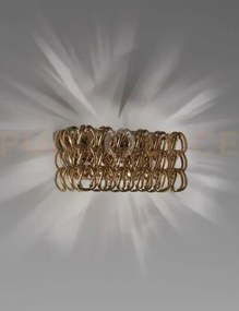 Giogali applique a parete 2 cristallo oro e cromo lucido 2 luci att...