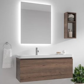 Mobile bagno sospeso 100cm con cassetto e lavabo incasso SP-100 - KAMALU