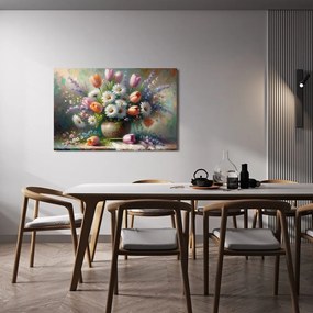 Quadro su tela – Bouquet di tulipani e margherite