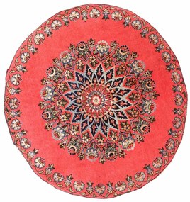 Kashan Tappeto persiano 100 x 100 Rosso (Iran) Annodato A Mano