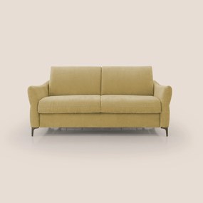 Dalia divano letto con materasso H18 cm e piedi alti in raffinato tessuto smacchiabile T17