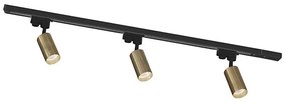 Zuma Line 3552 - Faretto per sistema a binario TUBE 3xGU10/35W/230V nero/oro