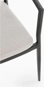 Sedia Da Esterno Impilabile Con Braccioli In Alluminio E Corda Millor Antracite E Khaki Bizzotto