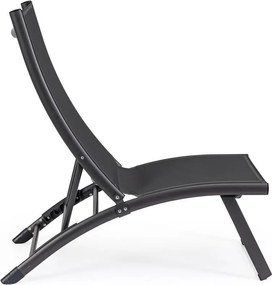 Sdraio da giardino color antracite in metallo regolabile/pieghevole Taylor – Bizzotto