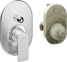 Miscelatore doccia con deviatore ad incasso a muro Cromo Hansgrohe Rebris E 72458000