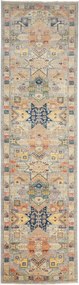 Samarkand Tappeto 290 x 80 Grigio (Pakistan) Annodato A Mano