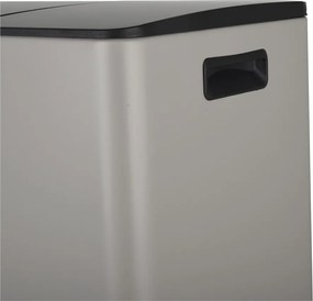 Cestino per la spazzatura grigio tortora in acciaio per raccolta differenziata/con pedale 2x30 l Aliya – Spirella