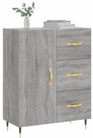 Credenza grigio sonoma 69,5x34x90 cm in legno multistrato