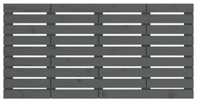 Testiera da parete grigia 156x3x63 cm in legno massello di pino