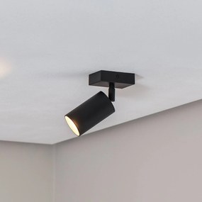 Argon Faretto da soffitto Sado in acciaio nero orientabile a 1 luce angolare