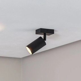 Argon Faretto da soffitto Sado nero acciaio regolabile a 1 luce angolare